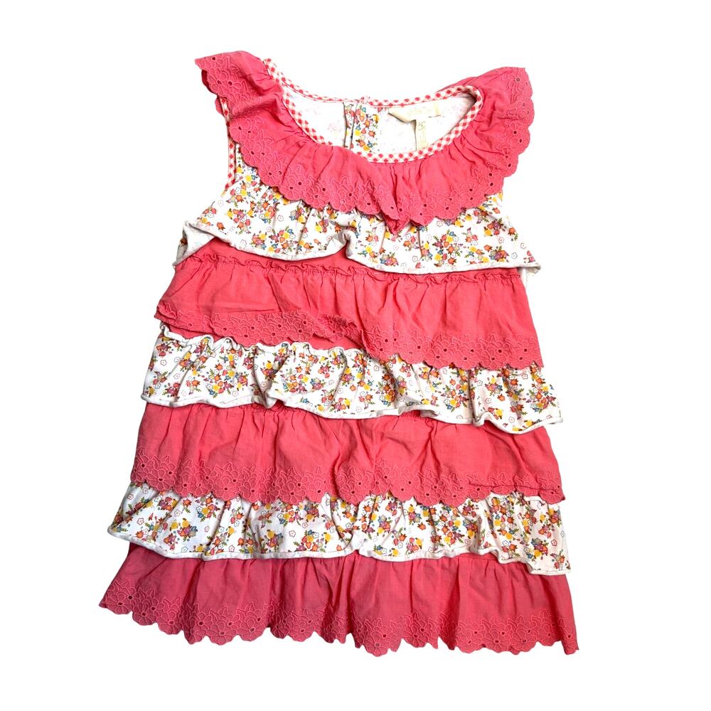 Matilda Jane Permission Slip Girls size 8 Tunic Dress Tiered Ruffle Floral